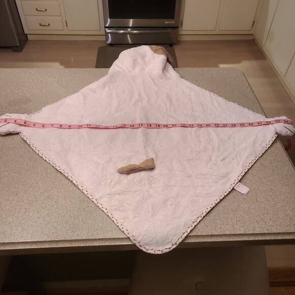 Bearington Baby Collection Pink/Brown Dog Towel Lovey Blanket 100% Cotton NWT - Picture 8 of 9